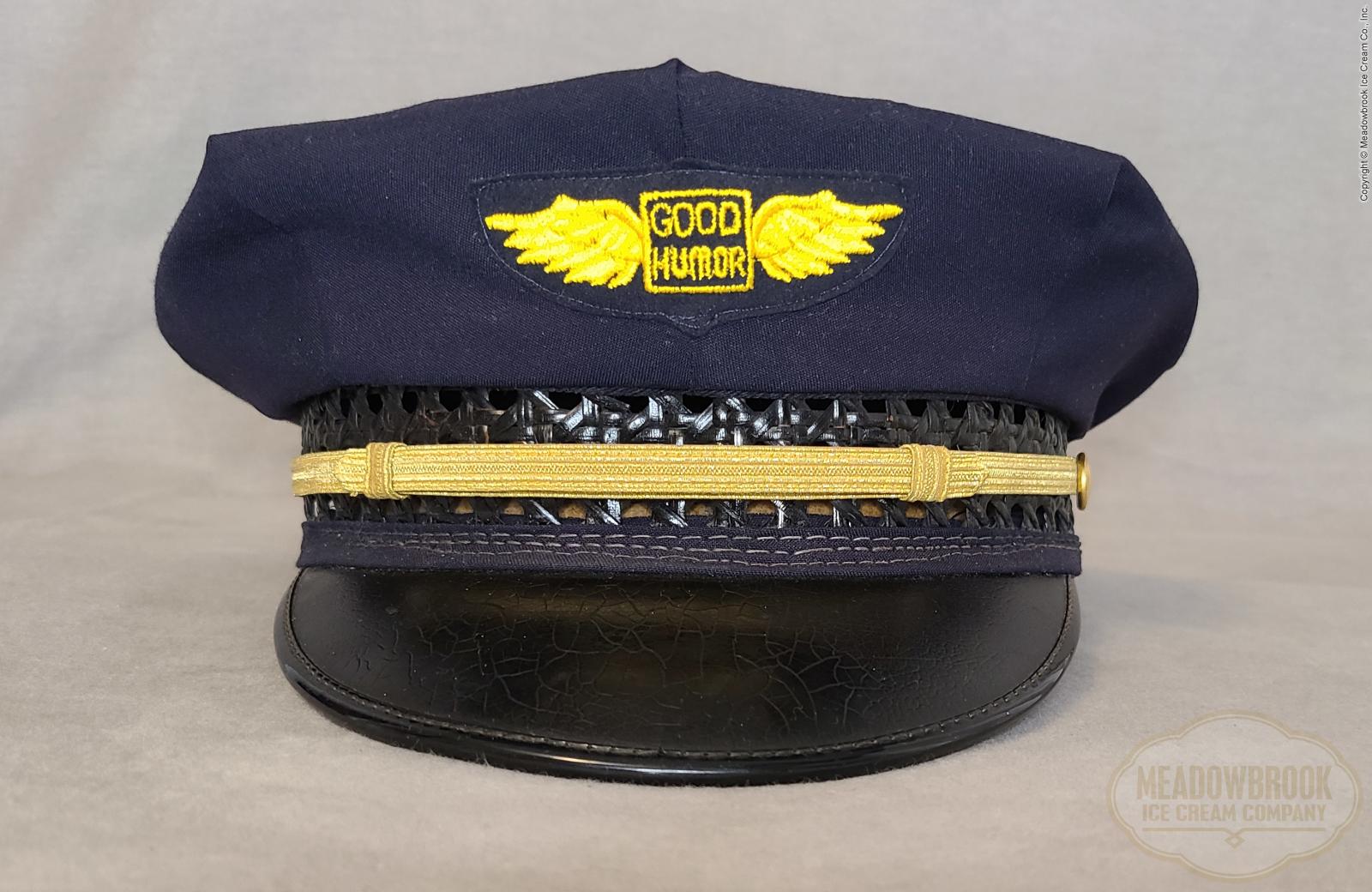 Vintage Good Humor Ice Cream Hat Blue w/ Gold Embroidered Badge