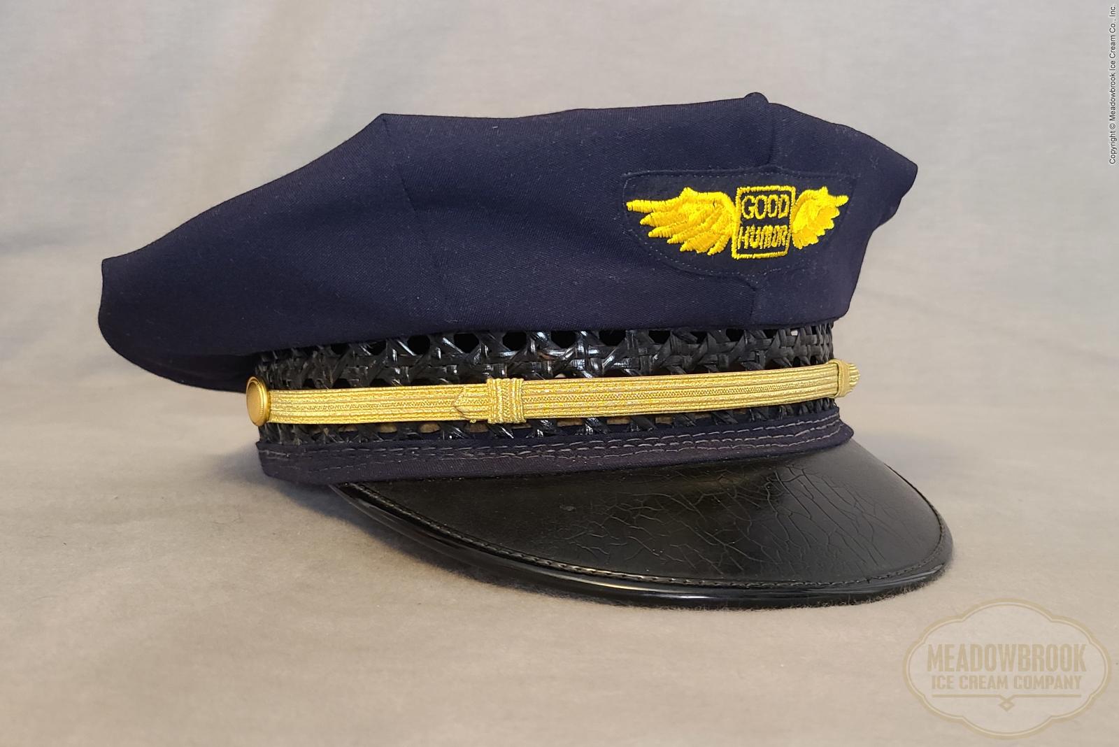 Vintage Good Humor Ice Cream Hat Blue w/ Gold Embroidered Badge