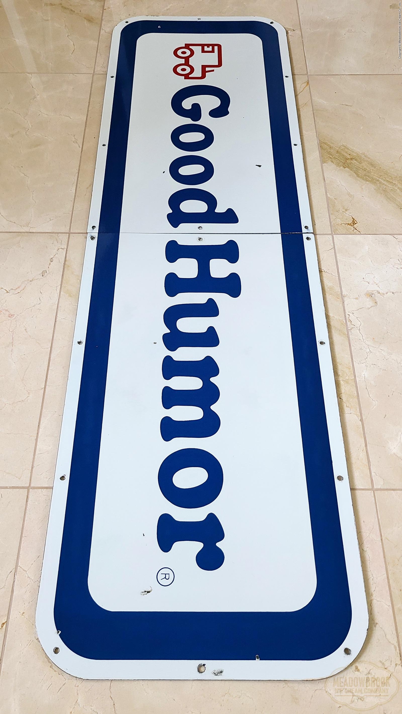 Original Good Humor Ice Cream Truck Rear Porcelain Sign Set (B1