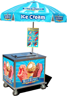 delivered ice cream push cart